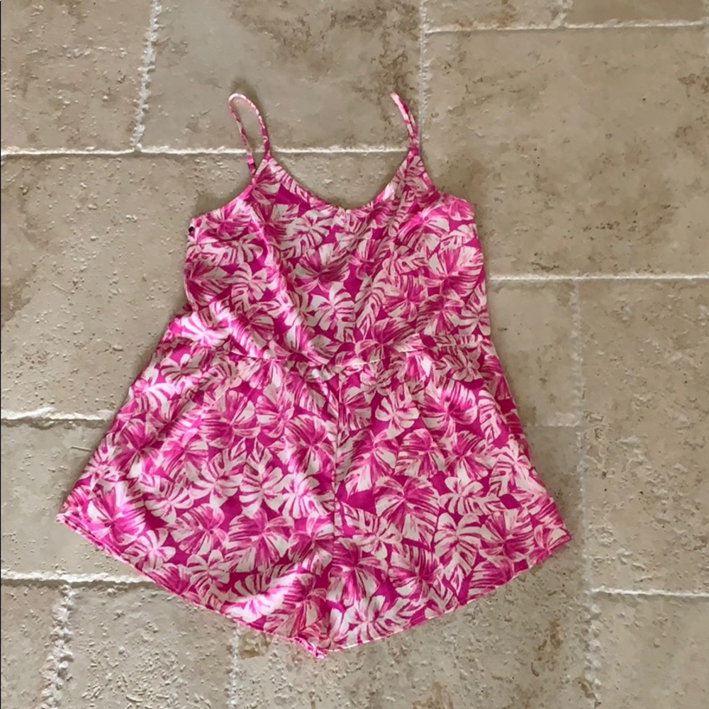 Hot pink romper!
